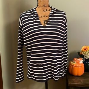 Chaps striped hoodie top. Size medium.